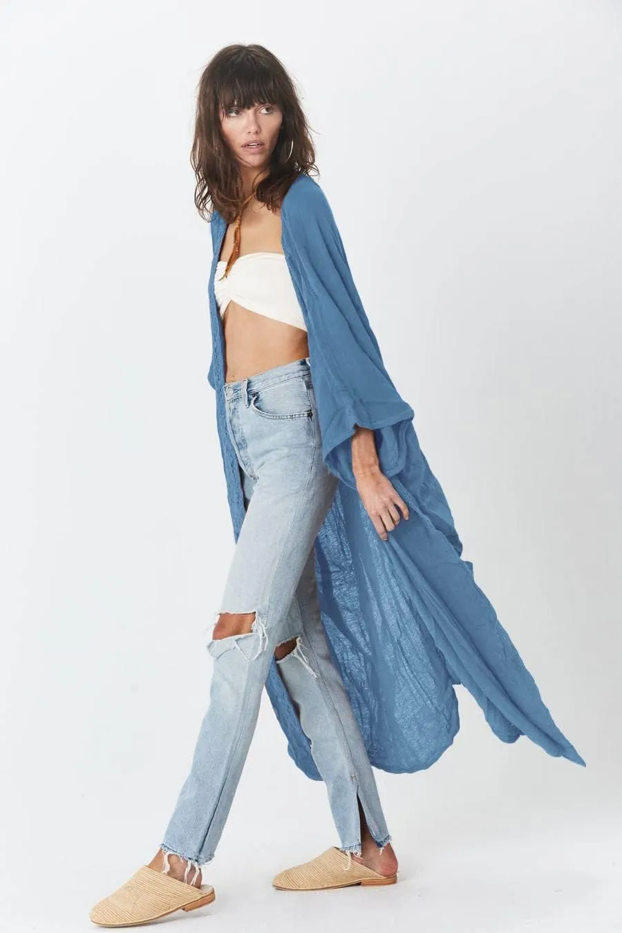 Women's Fashion Geometry Print Cover ups Tunic Kimono Cardigan Shawl