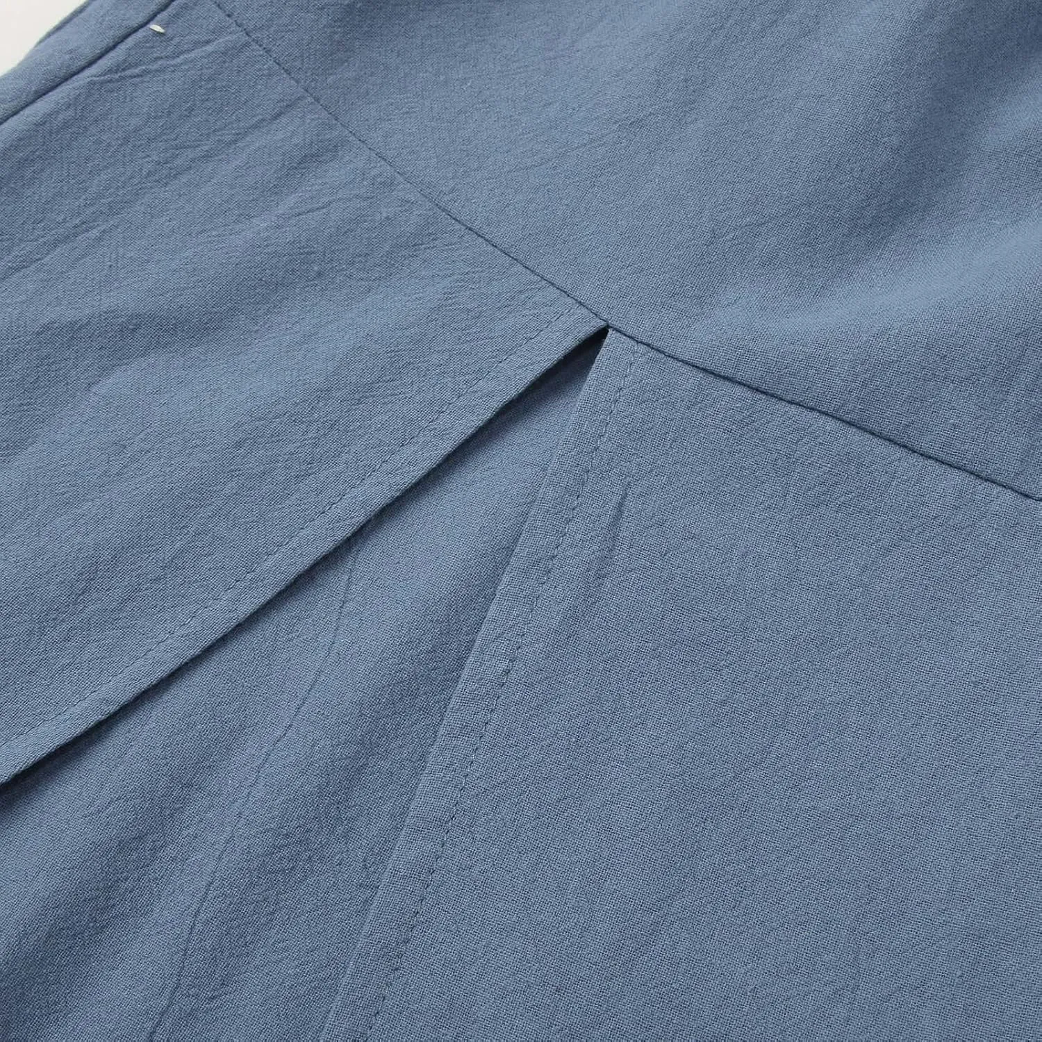 Womens Linen Summer Drawstring Pant Trousers Low Waist Bootcut Slim-Fit Palazzo Pants Trendy