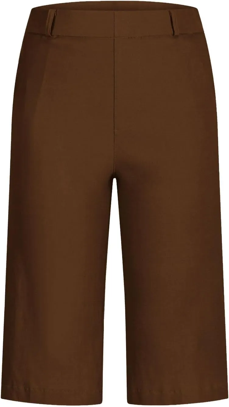 Women's Pull On Bermuda Shorts for Women 2025 Trendy Stretch Twill Short Dressy Casual High Waisted Summer Slacks