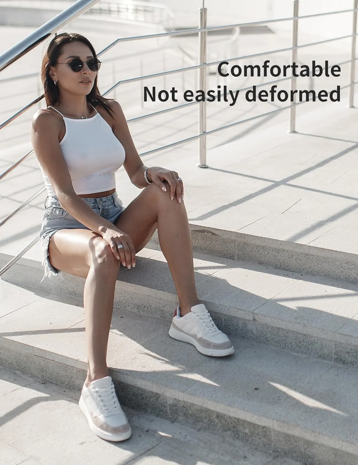 Women's Seamless Rib-Knit Workout Tank Top Crop Tops, Soft Camisole Crop Tank for Women