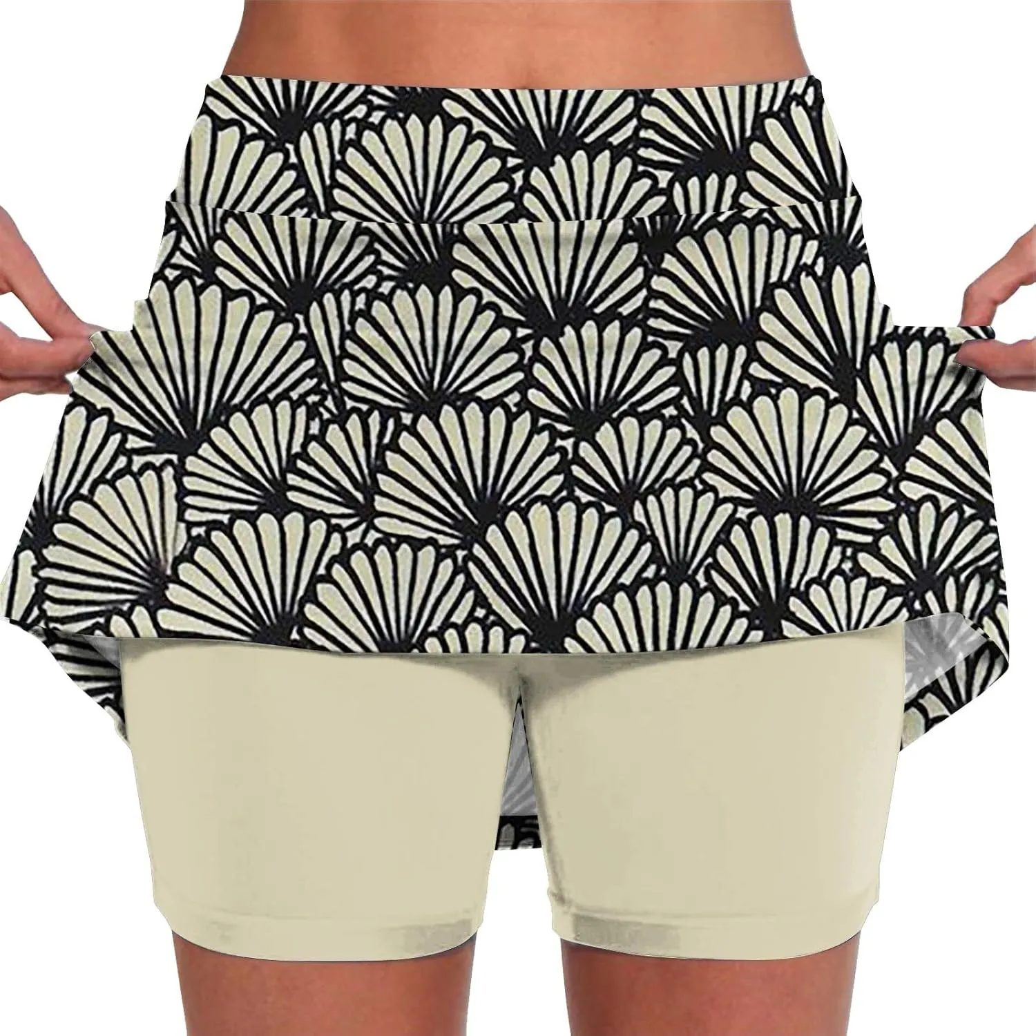 Women's Skorts Tummy Control Plus Size with Pockets for Women High Waist Athletic Sports Pants Skirt Casual Skirt