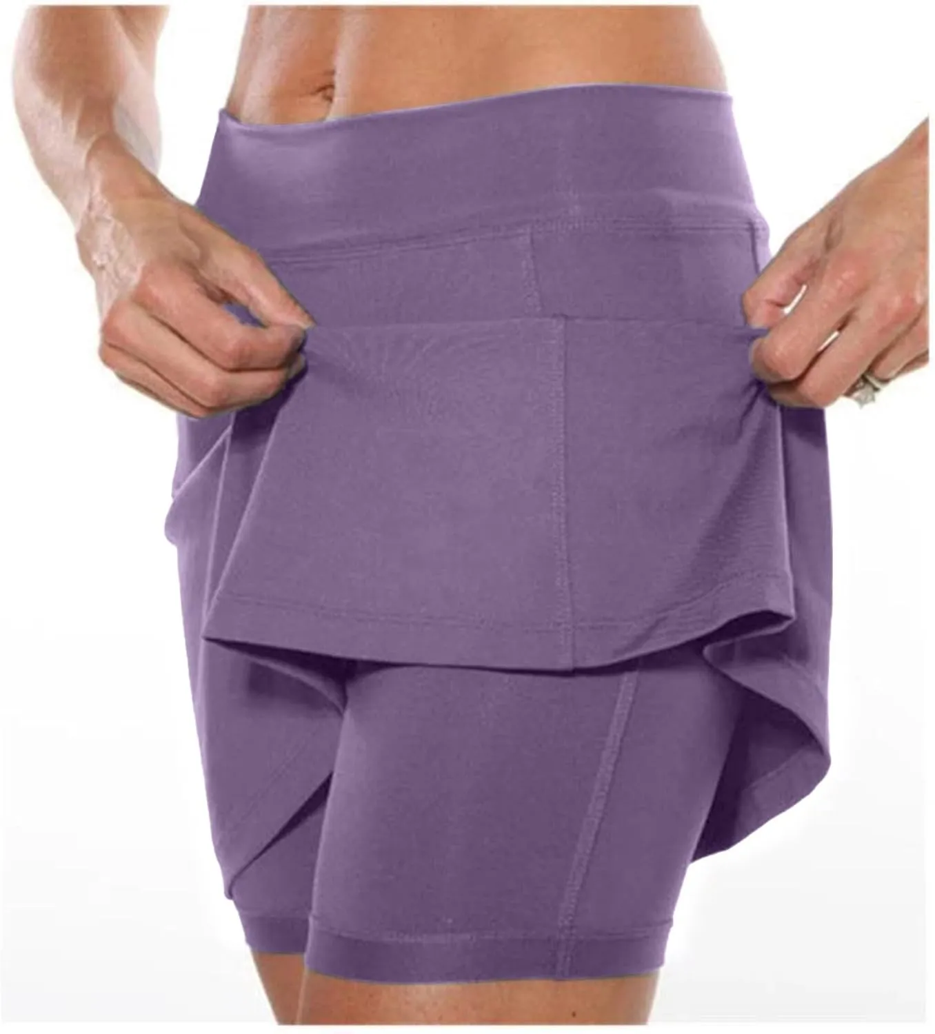 Womens Tennis Skirt with Shorts High Waisted Athletic Golf Shorts Trendy Flowy Workout Golf Skorts Mini Skirts