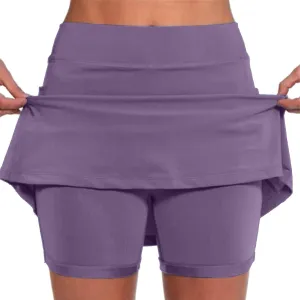Womens Tennis Skirt with Shorts High Waisted Athletic Golf Shorts Trendy Flowy Workout Golf Skorts Mini Skirts