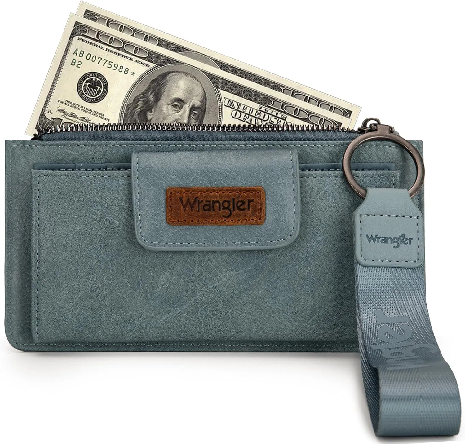 X Wrangler Wristlet Wallet Large Clutch Women's Wallets Rfid Card Cases & Money Organizers with Coin Purse and Smooth Zipper