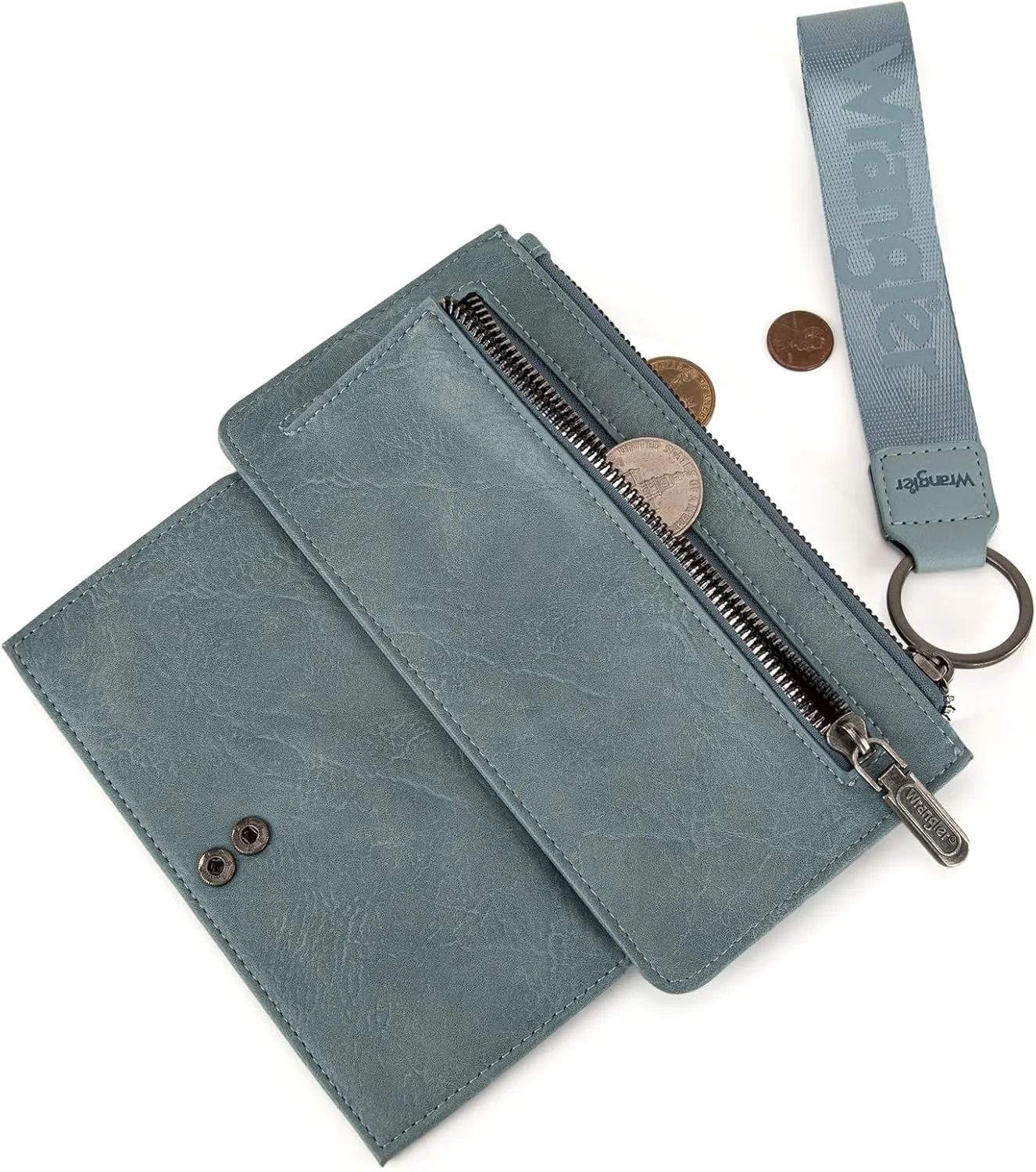 X Wrangler Wristlet Wallet Large Clutch Women's Wallets Rfid Card Cases & Money Organizers with Coin Purse and Smooth Zipper