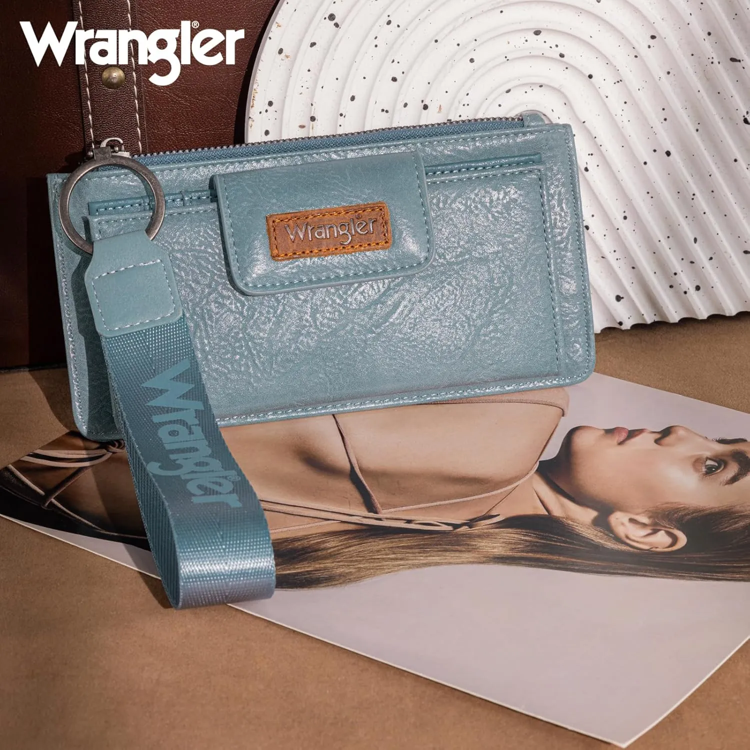 X Wrangler Wristlet Wallet Large Clutch Women's Wallets Rfid Card Cases & Money Organizers with Coin Purse and Smooth Zipper