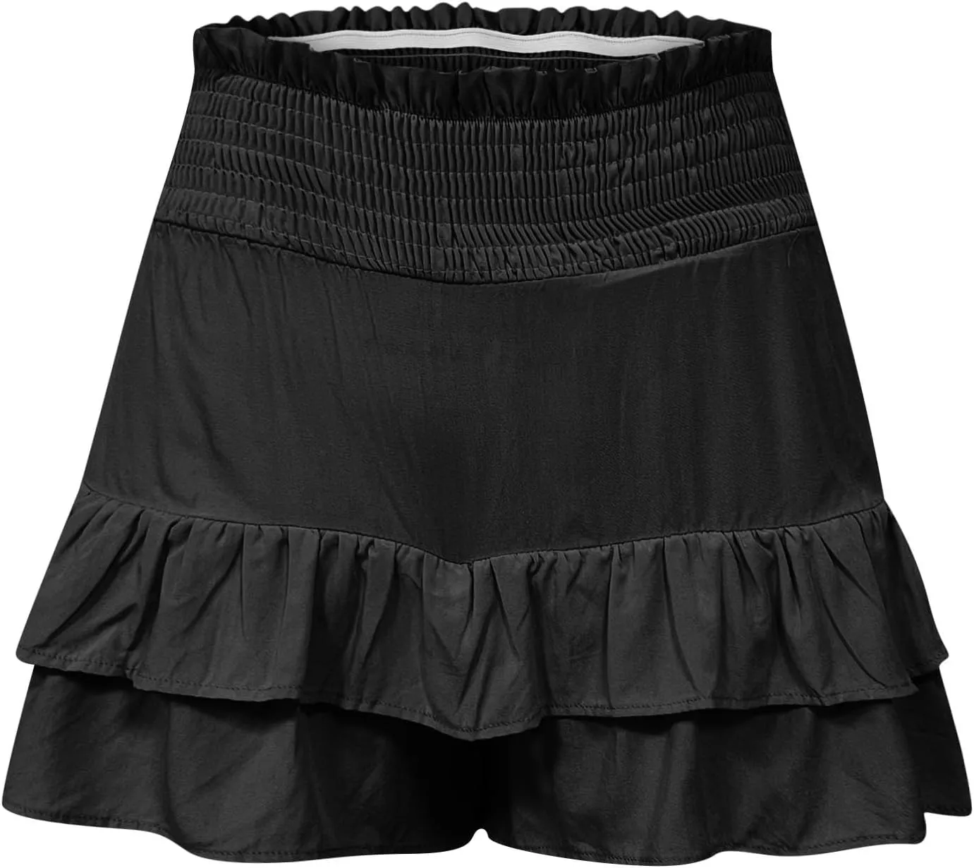 Xiaojmake Tennis Shorts for Women Pleated High Waisted Ruffle Tiered Flowy Short Casual Running Mini Skorts Boho Beach Shorts