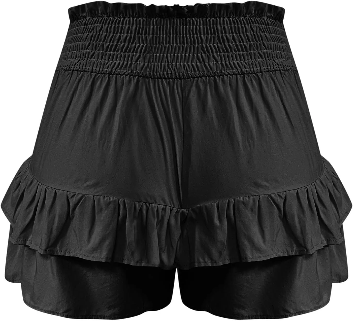 Xiaojmake Tennis Shorts for Women Pleated High Waisted Ruffle Tiered Flowy Short Casual Running Mini Skorts Boho Beach Shorts