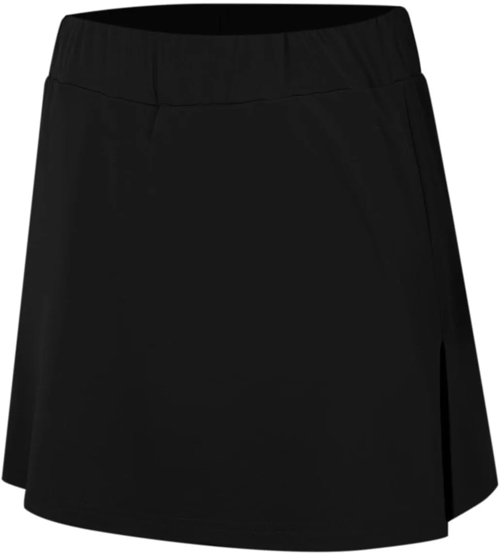 Yoga Skorts for Women Mid Waist Athletic Sports Pants with Split Skirt Casual Shorts Tummy Control Plus Size Skort