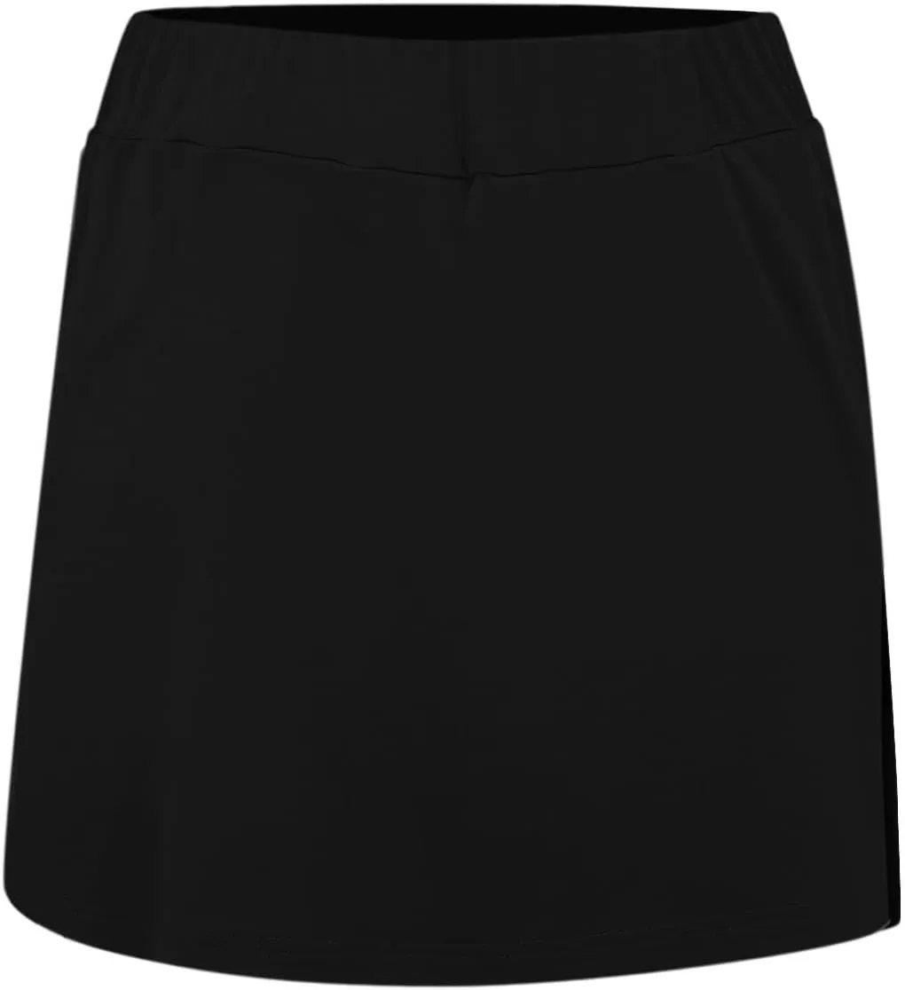 Yoga Skorts for Women Mid Waist Athletic Sports Pants with Split Skirt Casual Shorts Tummy Control Plus Size Skort