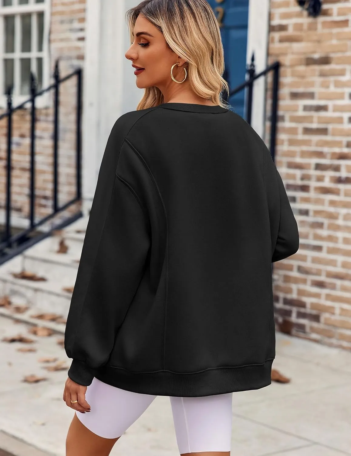 Zeagoo Womens Sweatshirt Long Sleeve Color Block Fleece Hoodies Fall Casual Crewneck Pullover Tunic Tops 2024